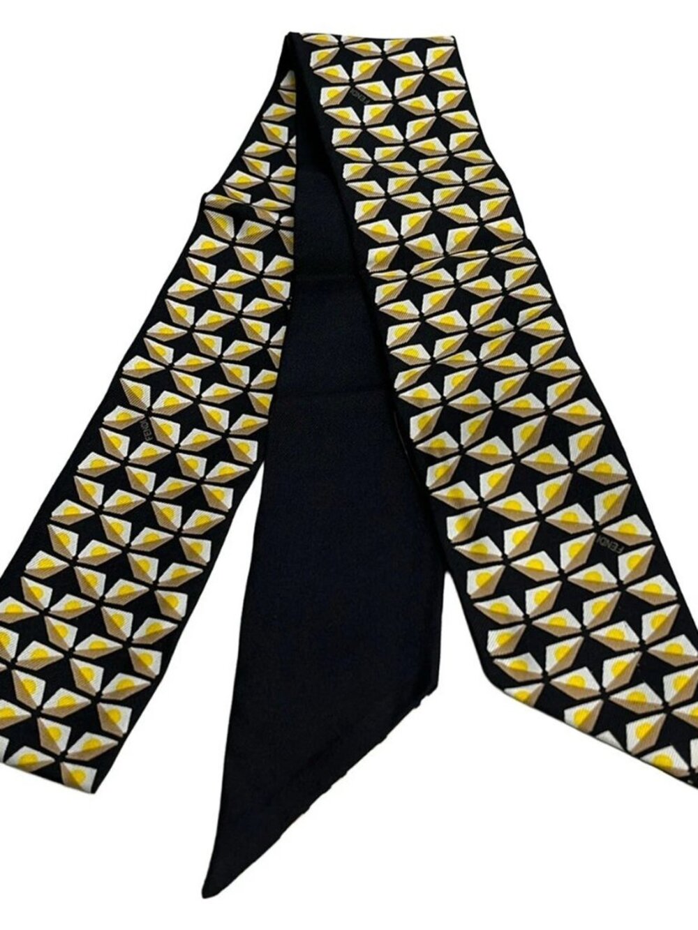 FENDI Black Beige Multi Scarf